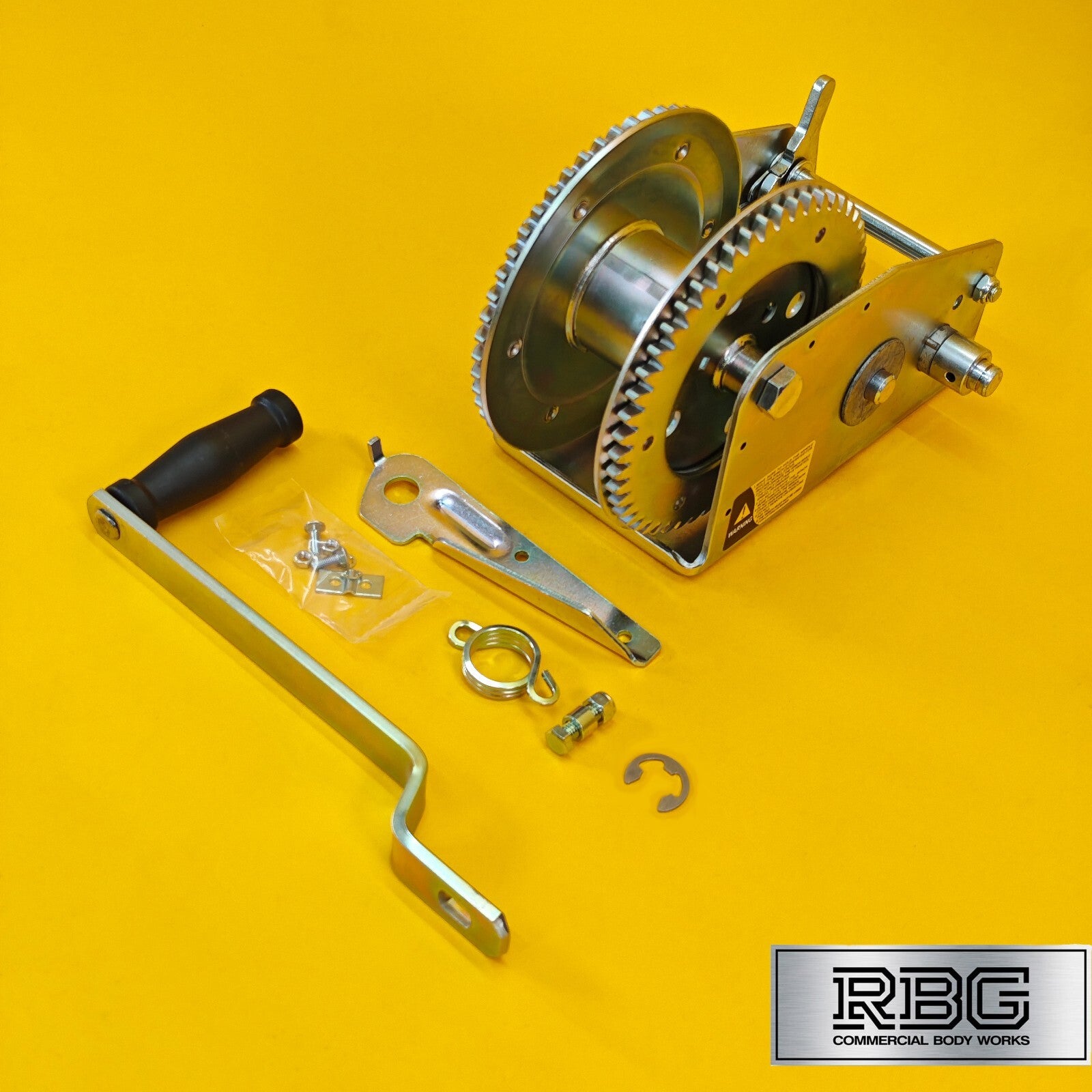 3200Lb Professional Hand Winch 1454Kg With Hand Brake Dual Speed Heavy Duty UK