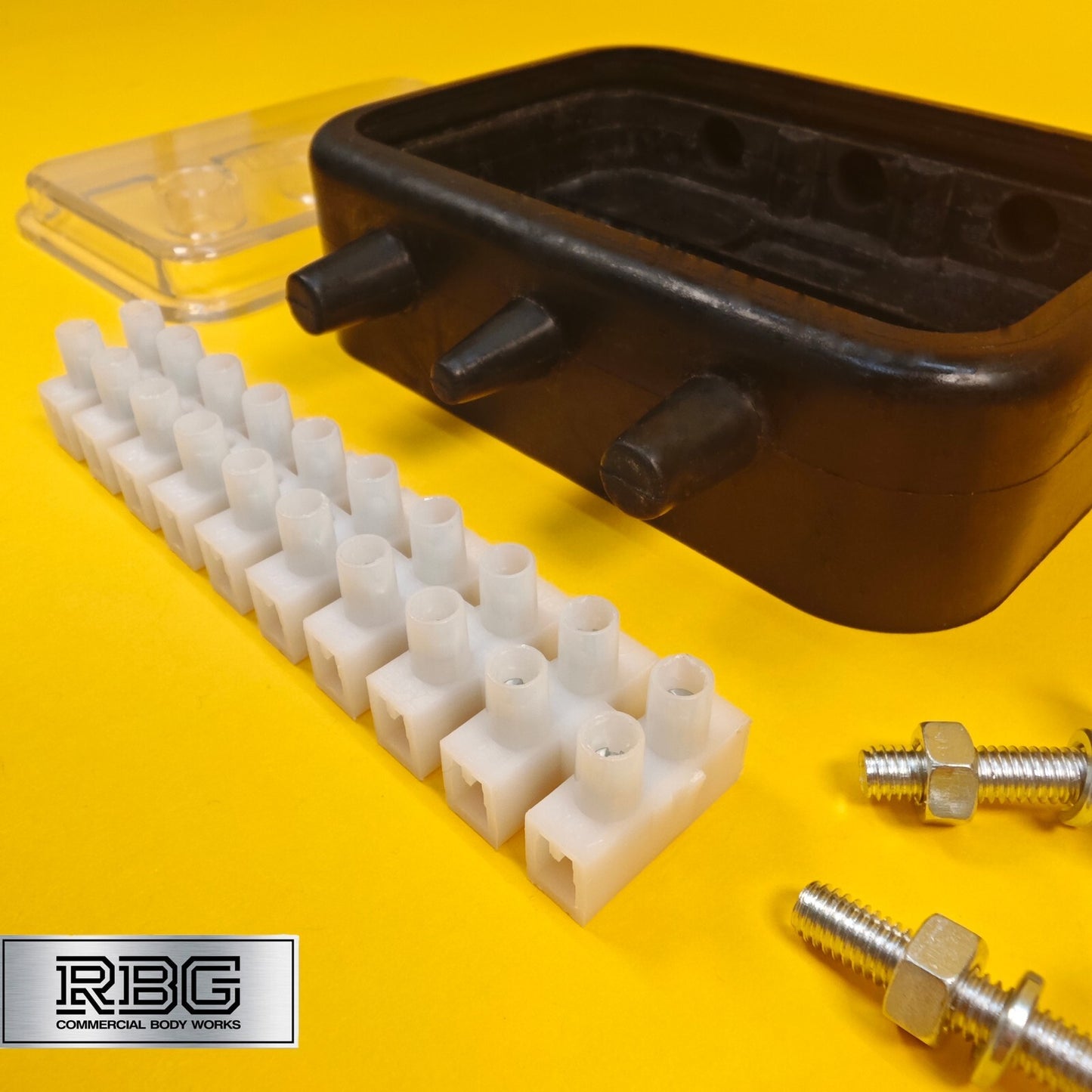 10 Way Junction Box Rubber Waterproof Block for Towing Trailer Caravan 12V & 24V