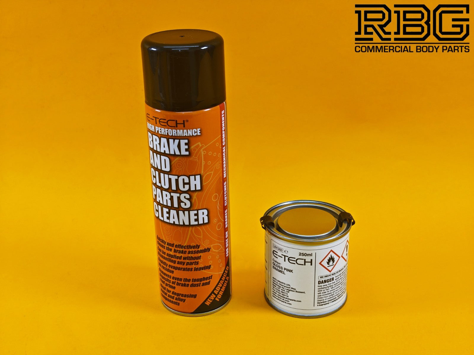 Brake Caliper Paint Kit PINK Paint + Cleaner + Brush E-TECH For Car Vehicle UK