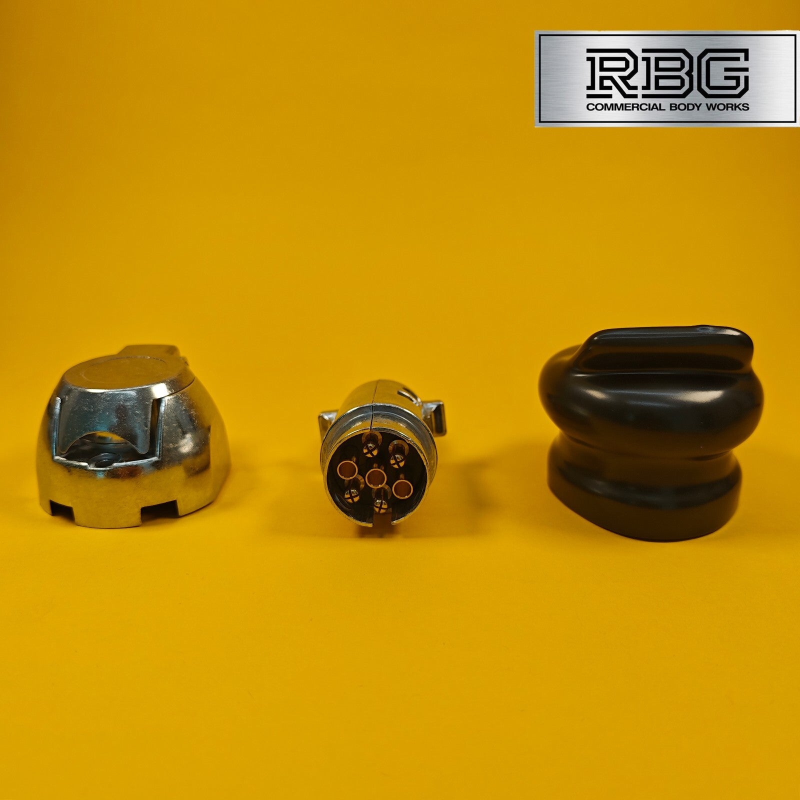 Aluminium Socket + Plug + PVC Socket Cover Set 7 Pin 12N Trailer Caravan Towing