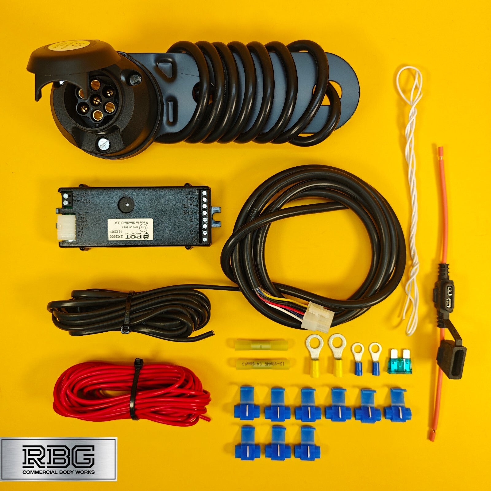 Universal 7 Pin Electric Towbar Wiring Kit PCT ZR2500 Relay 12N 7 Way Bypass UK