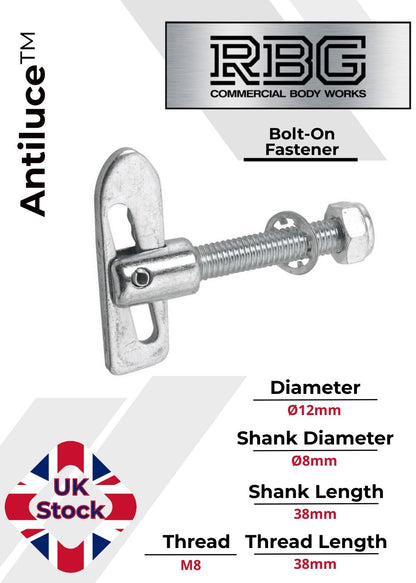 Antiluce™ Fasteners, Z/P Drop Lock Horsebox, Trailer, Pickup Tailgate Anti-Luce