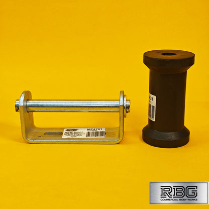 Keel Roller + Bracket 19mm Bore Flat for Boat Trailers Non-Marking Polyurethane