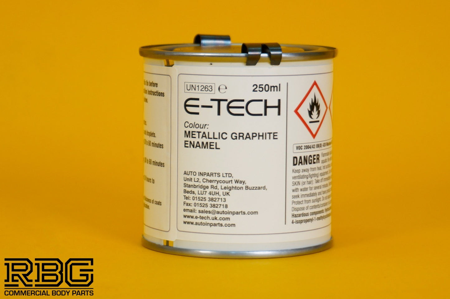 GRAPHITE Engine Enamel Paint Gloss E-TECH 250ml Heat Resistant for Car Motorbike