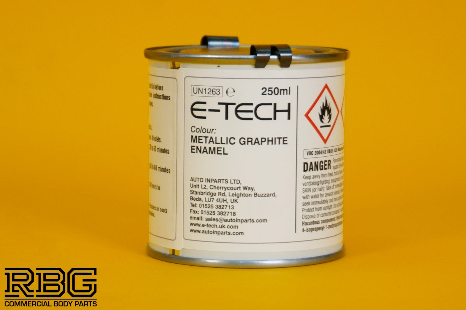 GRAPHITE Engine Enamel Paint Gloss E-TECH 250ml Heat Resistant for Car Motorbike
