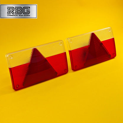 Replacement Lens Rear Light PAIR for AJBA FP80 To Fit Erde Daxara Trailer Italy