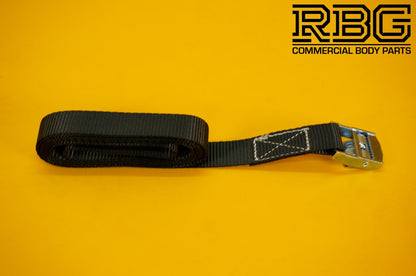 Cam Buckle Lashing Strap 250kg Tie Down 2.5m Black Trailer Box Safety Roof Rack
