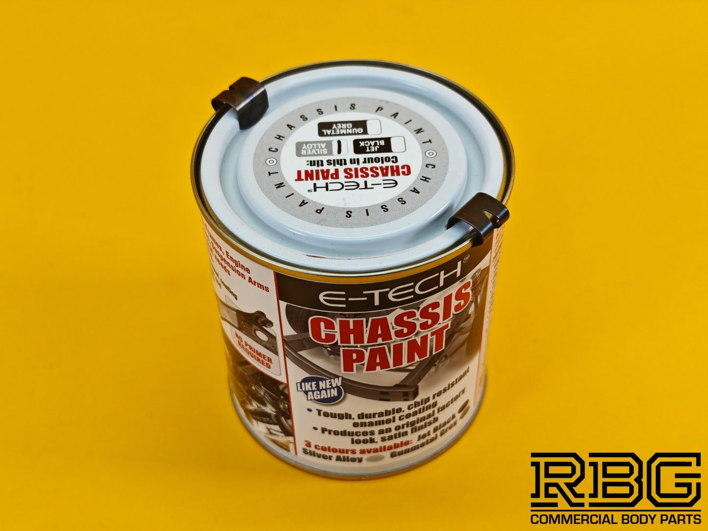 Chassis Paint SILVER ALLOY Brush On Chip Resistant Car Van Trailer 500ML E-TECH
