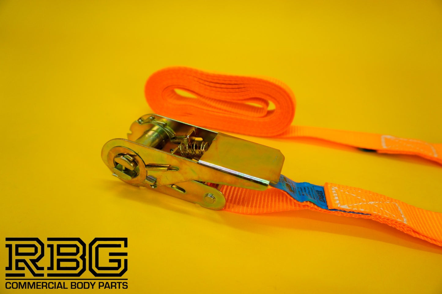 Ratchet Tie Down Strap 800kg 5m High-Vis Orange 25mm Recovery Lashing Cargo