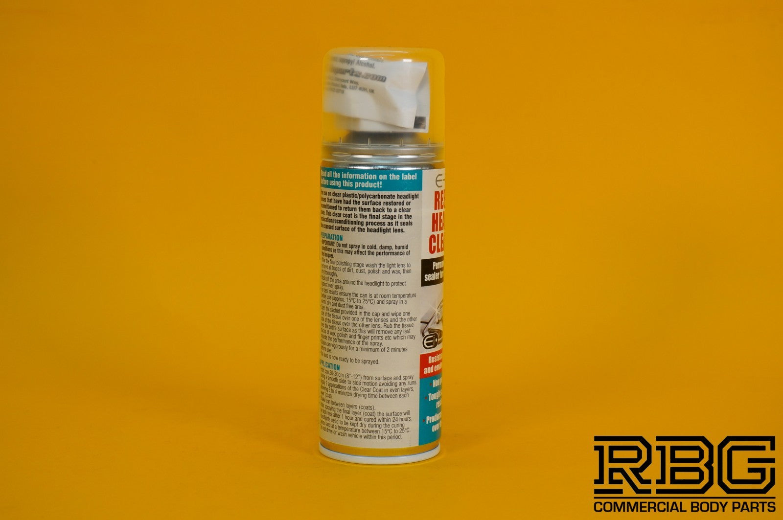 Restored Headlight Lacquer Spray Clear Coat E-TECH 200ml Headlamp Protect Sealer