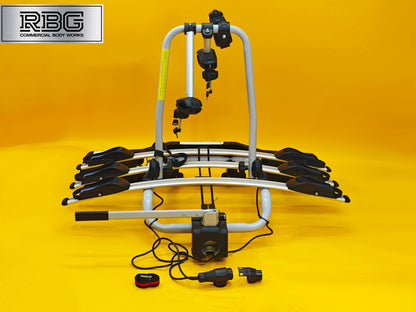 Cycle Carrier 3 Bikes Towball Mounted 45kg Car Rear Tow Bar Ball Tilting Rack UK