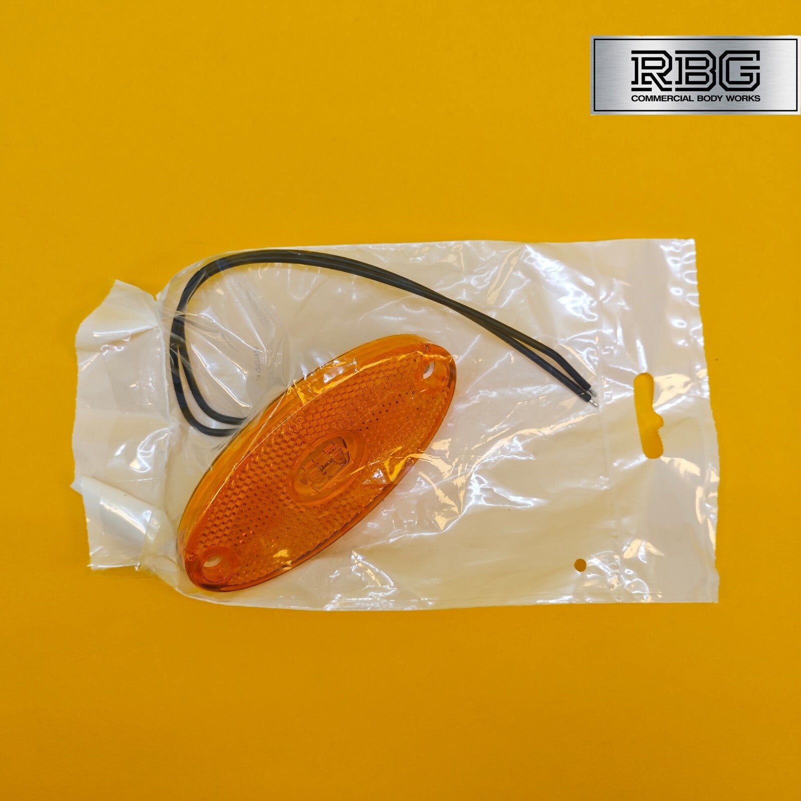 Side Marker Light Oval Amber LED Slim Line WAS 12/24V Lamp for Trailer Caravan