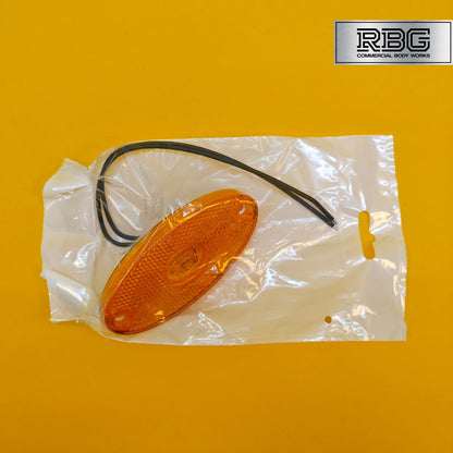 Side Marker Light Oval Amber LED Slim Line WAS 12/24V Lamp for Trailer Caravan
