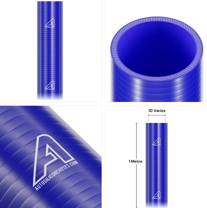 Straight Reinforced Silicone Hose Coolant Water Boost Pipes 1m VARIOUS DIAMETERS