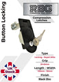 Compression Latch Trigger Button Lock with 1-14mm or 29-45mm Grip Black