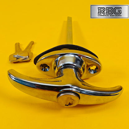 Chrome Locking T Handle T Shape Handle Trailer Doors Horsebox Caravan Camper