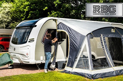 Stoneleigh Poled Porch Awning 390cm for Caravan & Motorhome Water Resistant UK