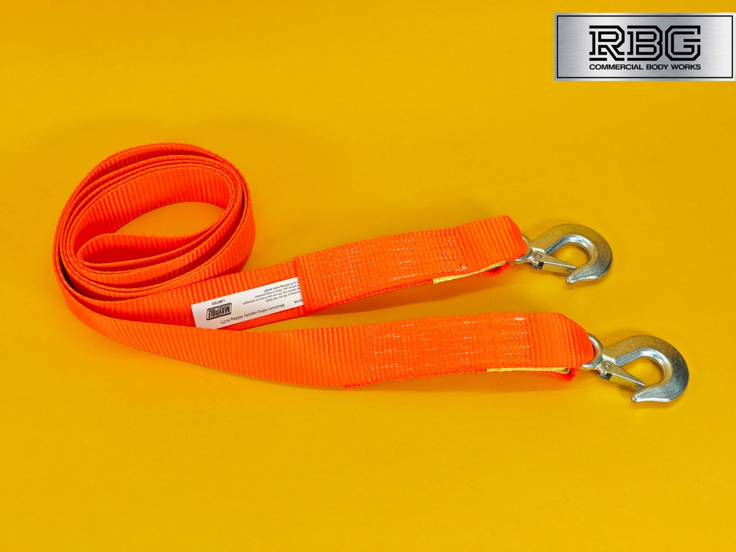 Recovery Towing Strap 4T Heavy Duty 2 Forged Steel Hooks Pull Rope 3.5m x 50mm