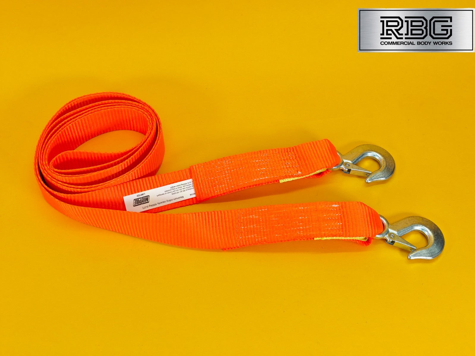 Recovery Towing Strap 4T Heavy Duty 2 Forged Steel Hooks Pull Rope 3.5m x 50mm