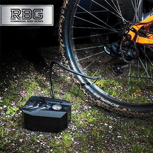 Car Tyre Air Compressor Analogue Pump Maypole Compact Cord 12V Tyre Inflator LED