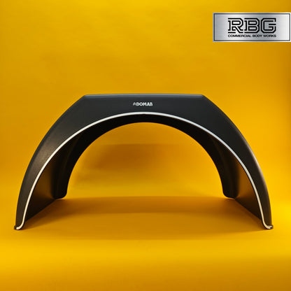 Twin Wheel Mudguard Flat Top Plastic 920X450mm Black Mud Flap Domar Truck UK