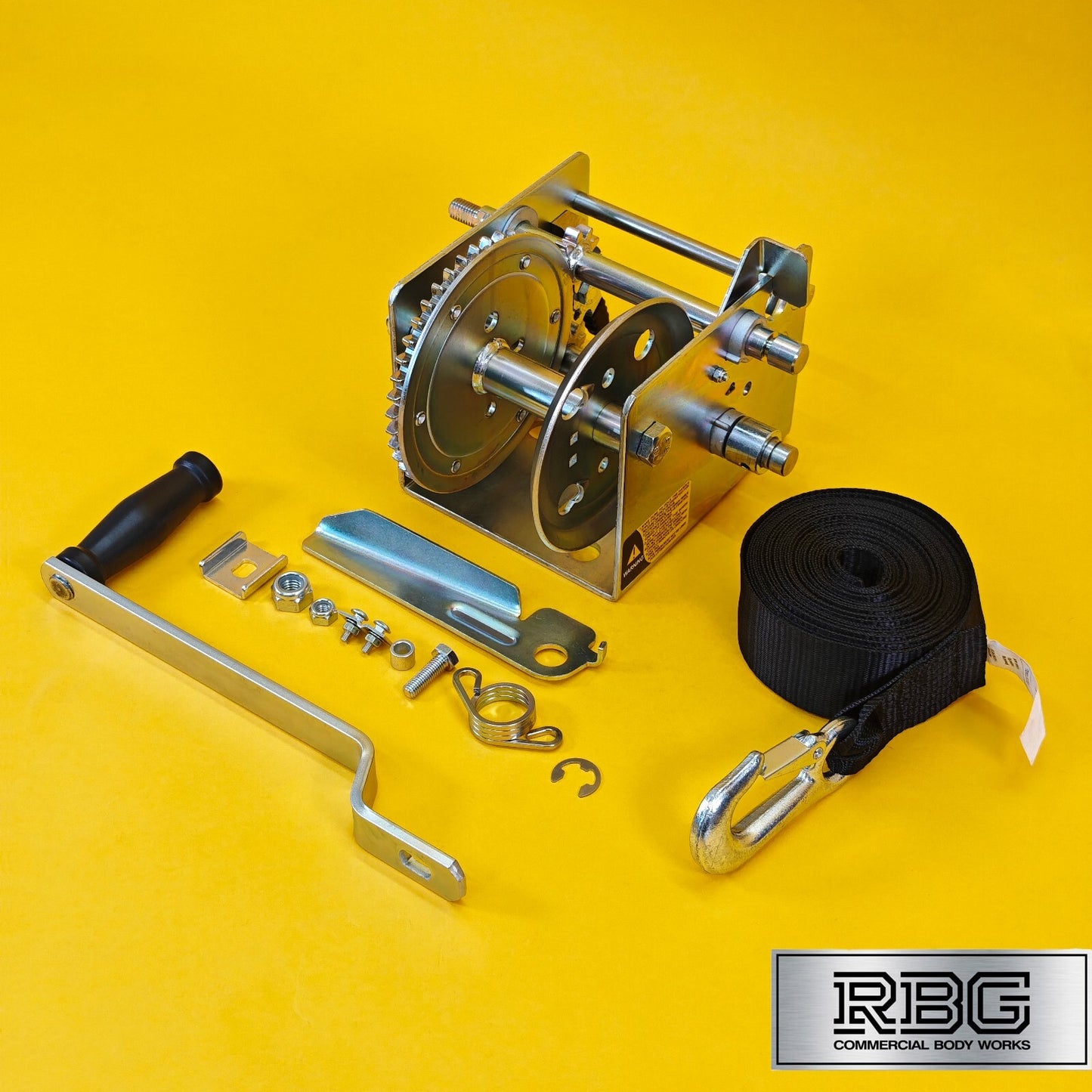 2000Lb Hand Winch + Strap & Hook 900Kg Professional Dual Speed Heavy Duty 7M UK