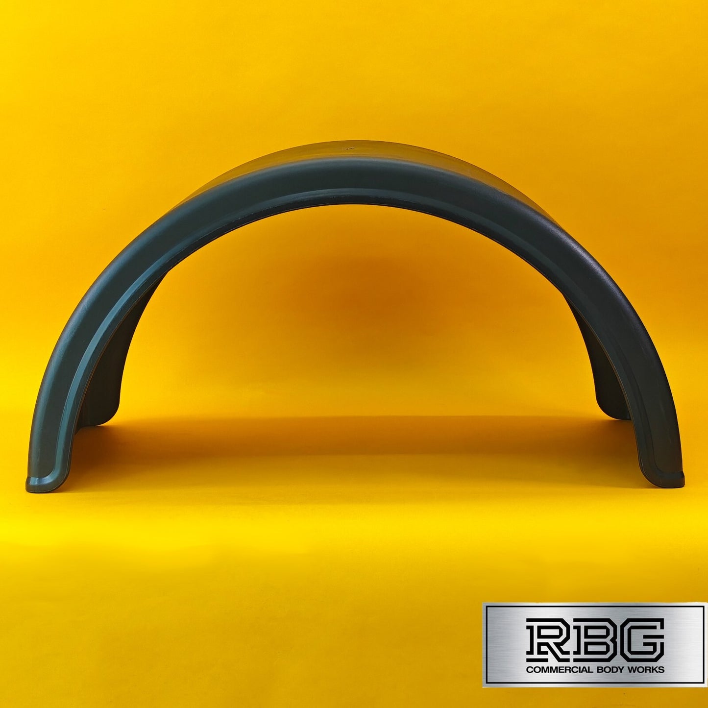 Twin Wheel Mudguard Round Plastic 860X450mm Black Domar for Trucks Italy