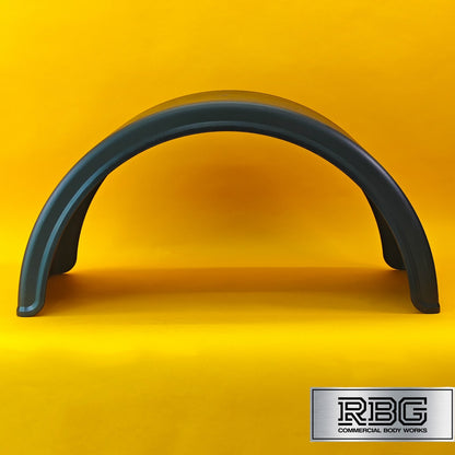 Twin Wheel Mudguard Round Plastic 860X450mm Black Domar for Trucks Italy