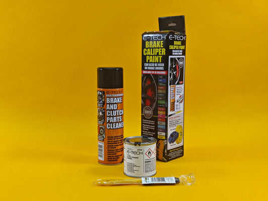 Brake Caliper Paint Kit ORANGE Paint + Cleaner + Brush E-TECH For Car Vehicle