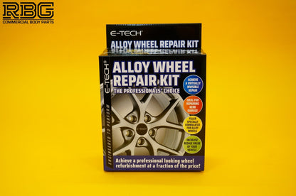 Alloy Wheel Refurbishment Repair Kit BLACK Wheel Spray Paint + Lacquer E-TECH