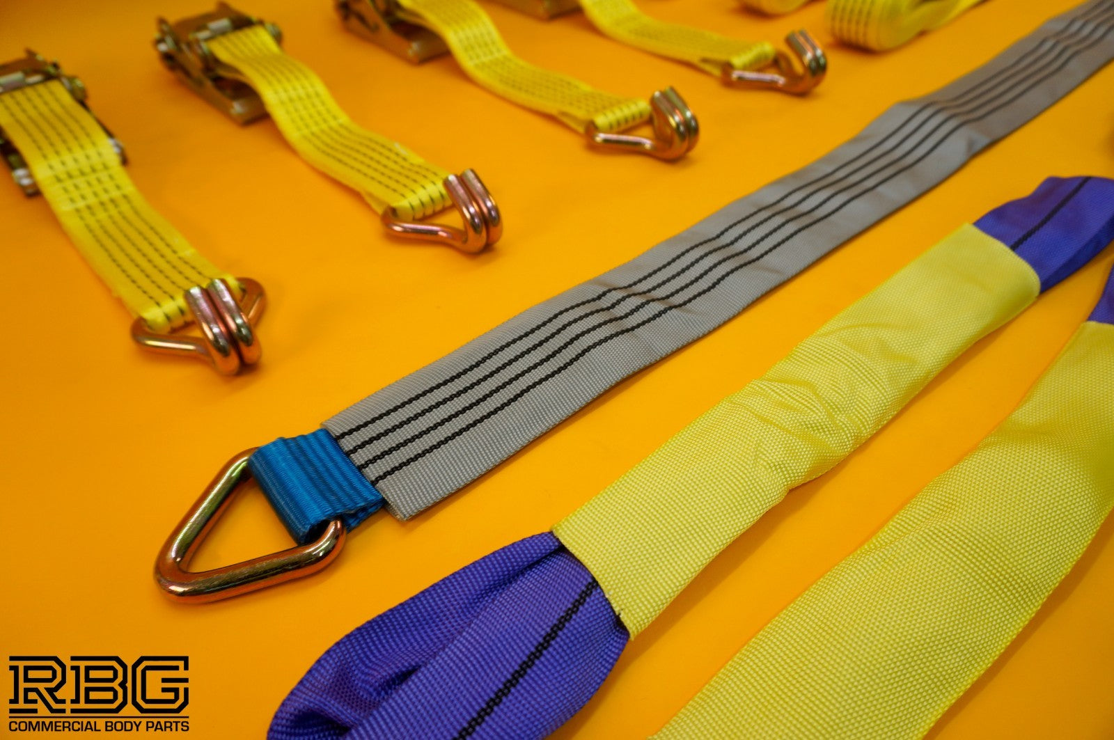 Axle Recovery Strap + Winching Assistance Strap + 4x Tie Down Ratchet Strap 5ton