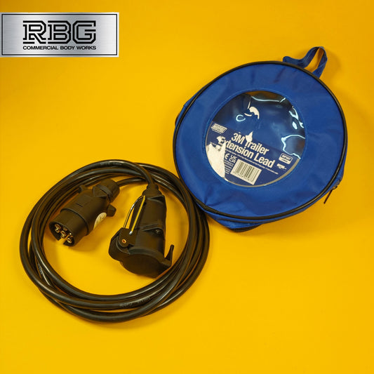 Extension Lead 7 Pin Plug To 7 Pin Flying Socket 3m Towing Cable Trailer 12V