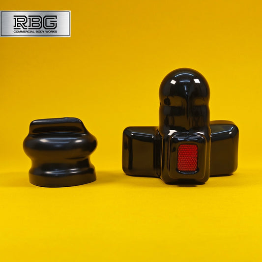 TowBall + Socket Cover Black PVC 50mm Towballs & 7 or 13 Pin Sockets Reflector