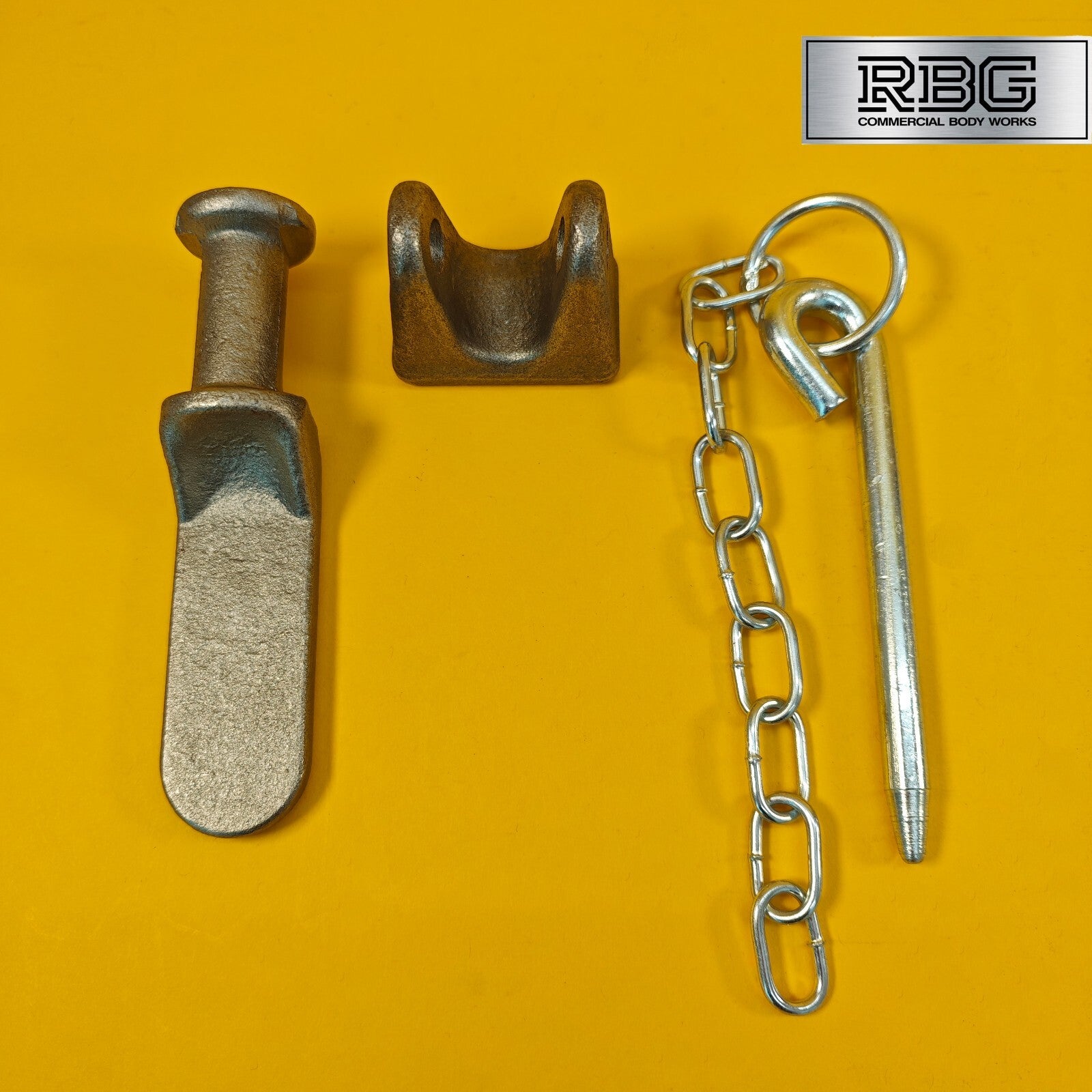 Tailboard Forket Lug 137mm Pin & Chain for Truck Dropside Tipper Trailer 1Pc SET