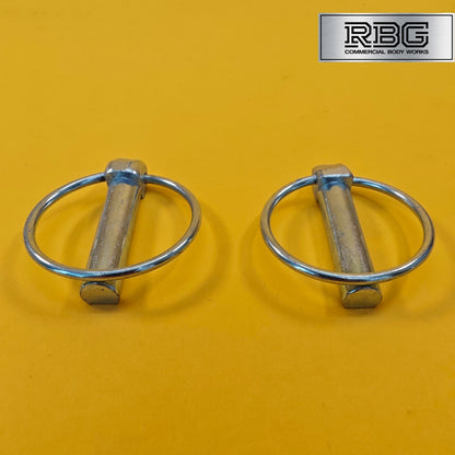 Lynch Pins Ø11 x 44.5mm Zinc Plated Steel Linch Pins Trailer Tractor Truck 2Pcs