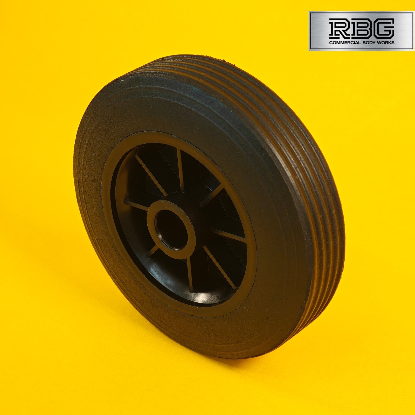 Plastic Spare Wheel for Jockey Wheels Black for Trailer Rubber Tyre 155mm UK