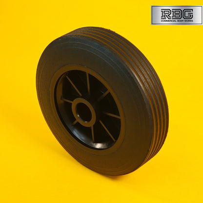 Plastic Spare Wheel for Jockey Wheels Black for Trailer Rubber Tyre 155mm UK