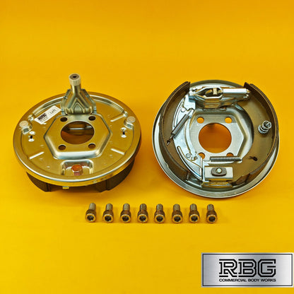 200x50mm Back Plates for Brake Drums Bolt On PAIR Knott Ifor Williams Trailers