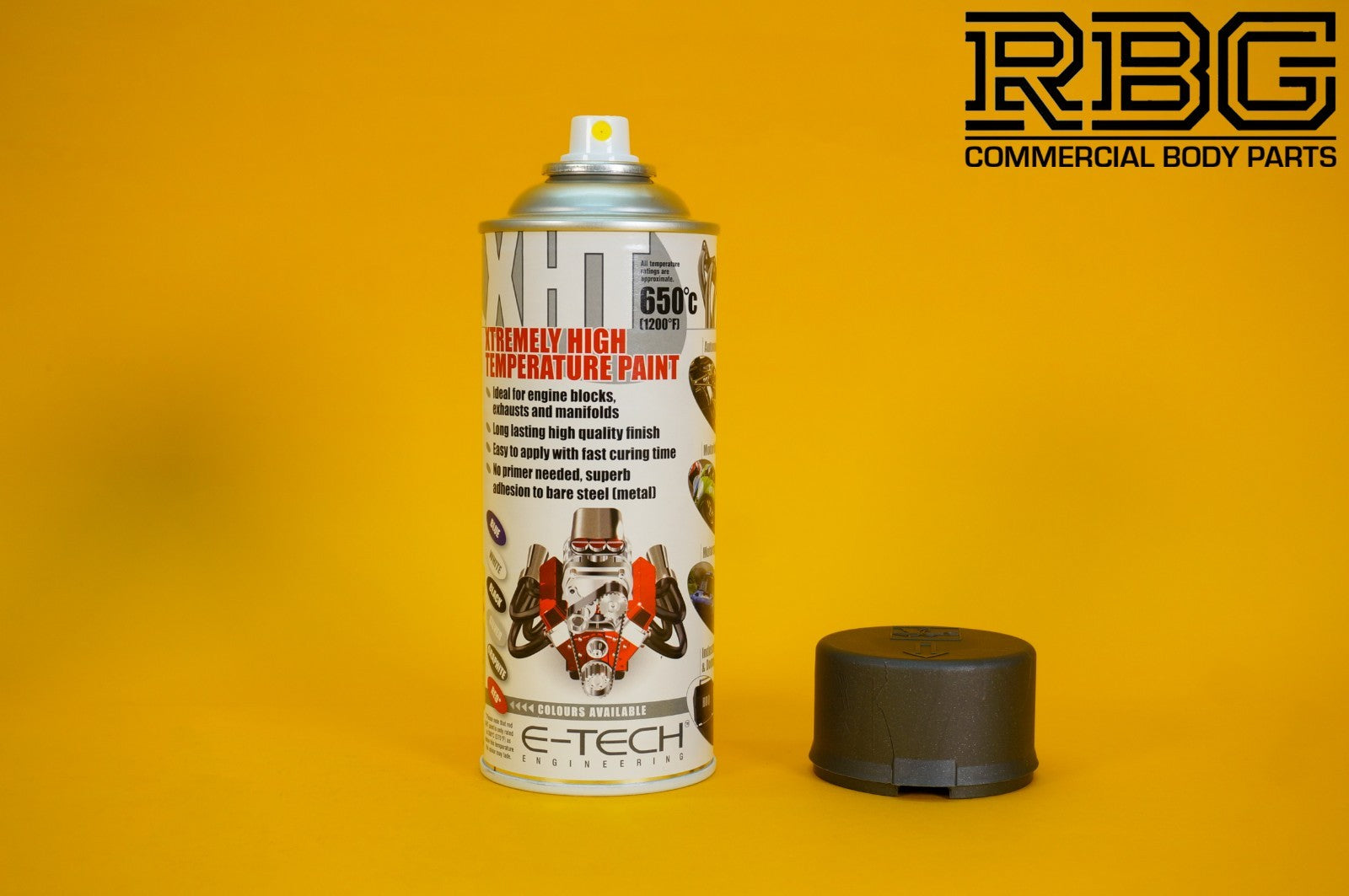 Extremely High Temperature Paint GRAPHITE 400ml E-TECH XHT Car Engine Exhaust