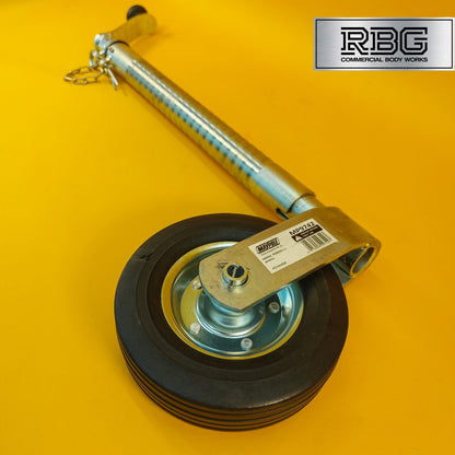 48mm Jockey Wheel Ribbed Heavy Duty 300kg Trailer Ifor Williams 630-860mm