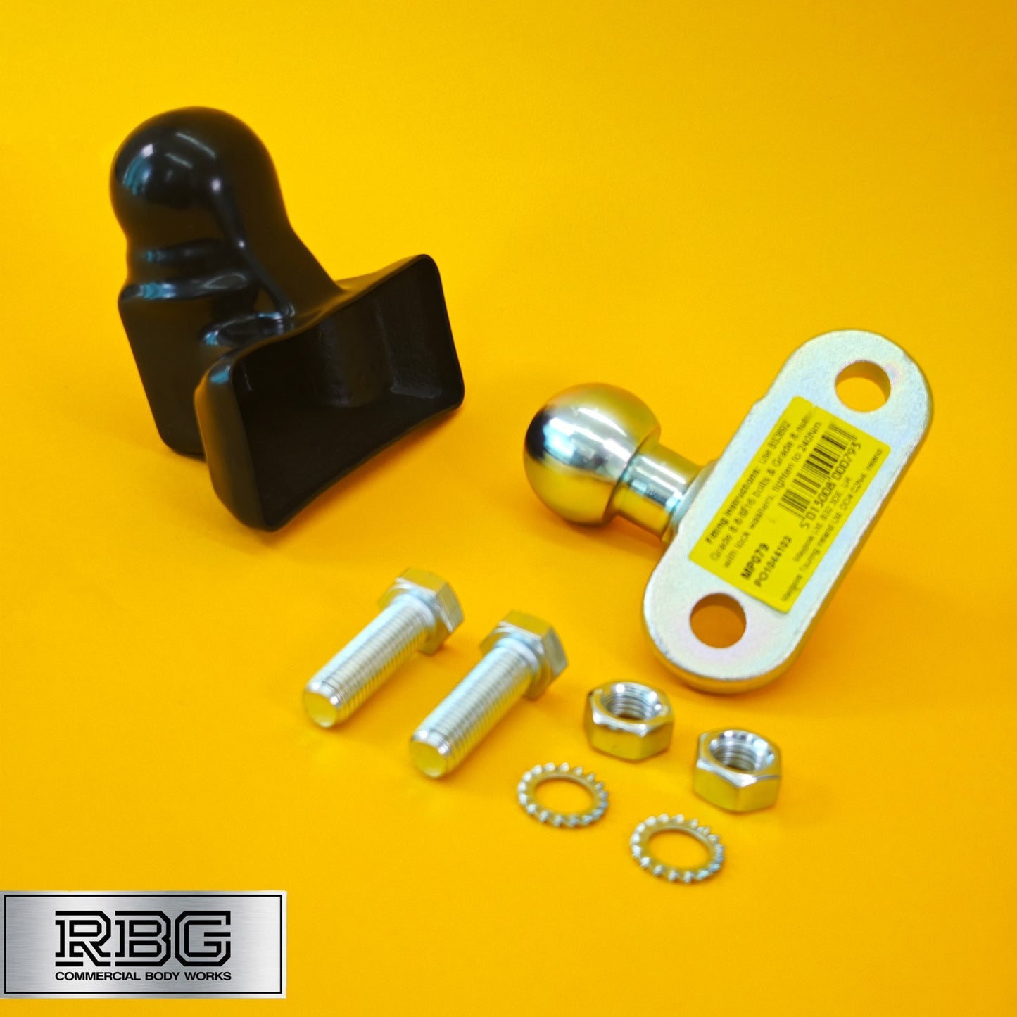 Tow Ball + Cover PVC 50mm Tow Hitch Gold Standard E Approved Trailer Caravan UK