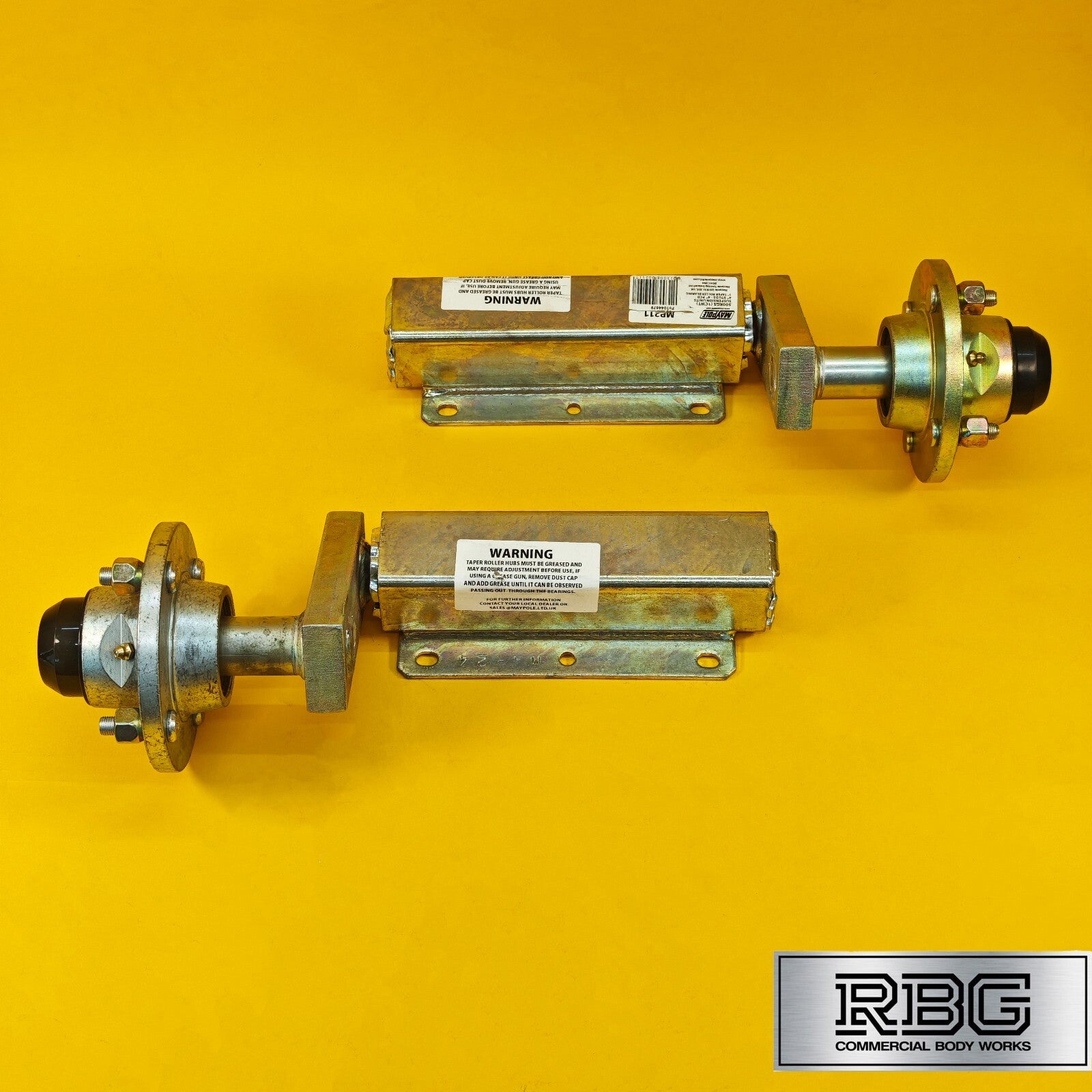 Suspension Unit & Hub 500kg PAIR Zinc Plated With 4 Studs On 4" PCD for Trailers