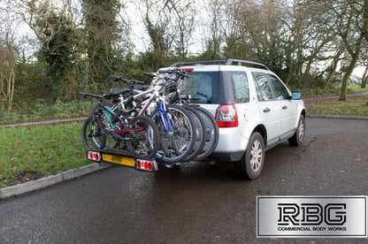 Cycle Carrier 4 Bikes Towball Mounted 60kg Car Rear Tow Bar Ball Tilting Rack UK