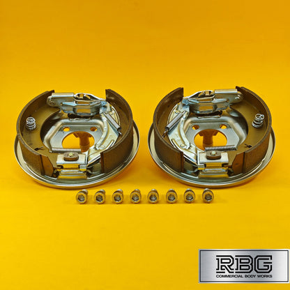 200x50mm Back Plates for Brake Drums Bolt On PAIR Knott Ifor Williams Trailers