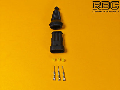 SuperSeal Connector Kit 3 Pin Female With Protective Boot AMP Waterproof IP67 TE