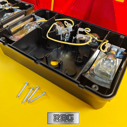 Rear Combination Light LEFT & RIGHT PAIR Radex Lamp for Trailer 6 Function 12V