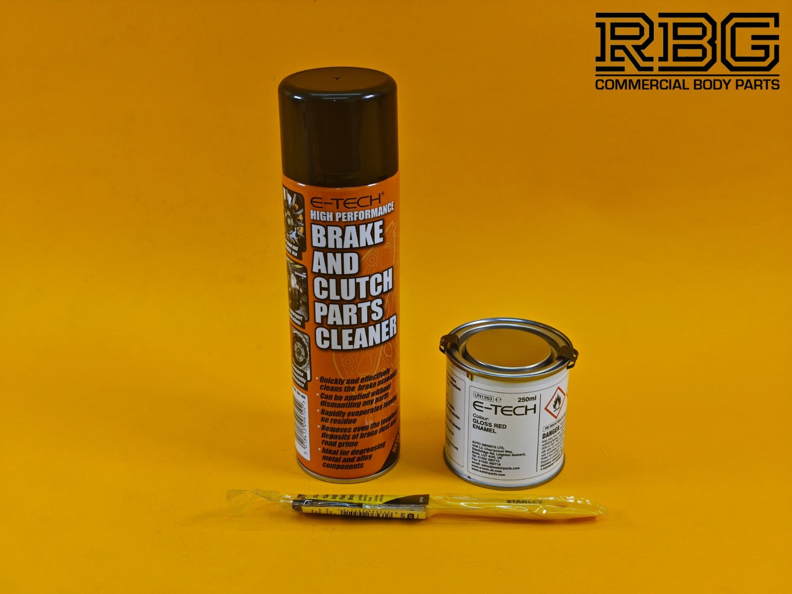 Brake Caliper Paint Kit RED Paint + Cleaner + Brush E-TECH For Car Vehicle UK