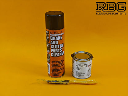 Brake Caliper Paint Kit RED Paint + Cleaner + Brush E-TECH For Car Vehicle UK