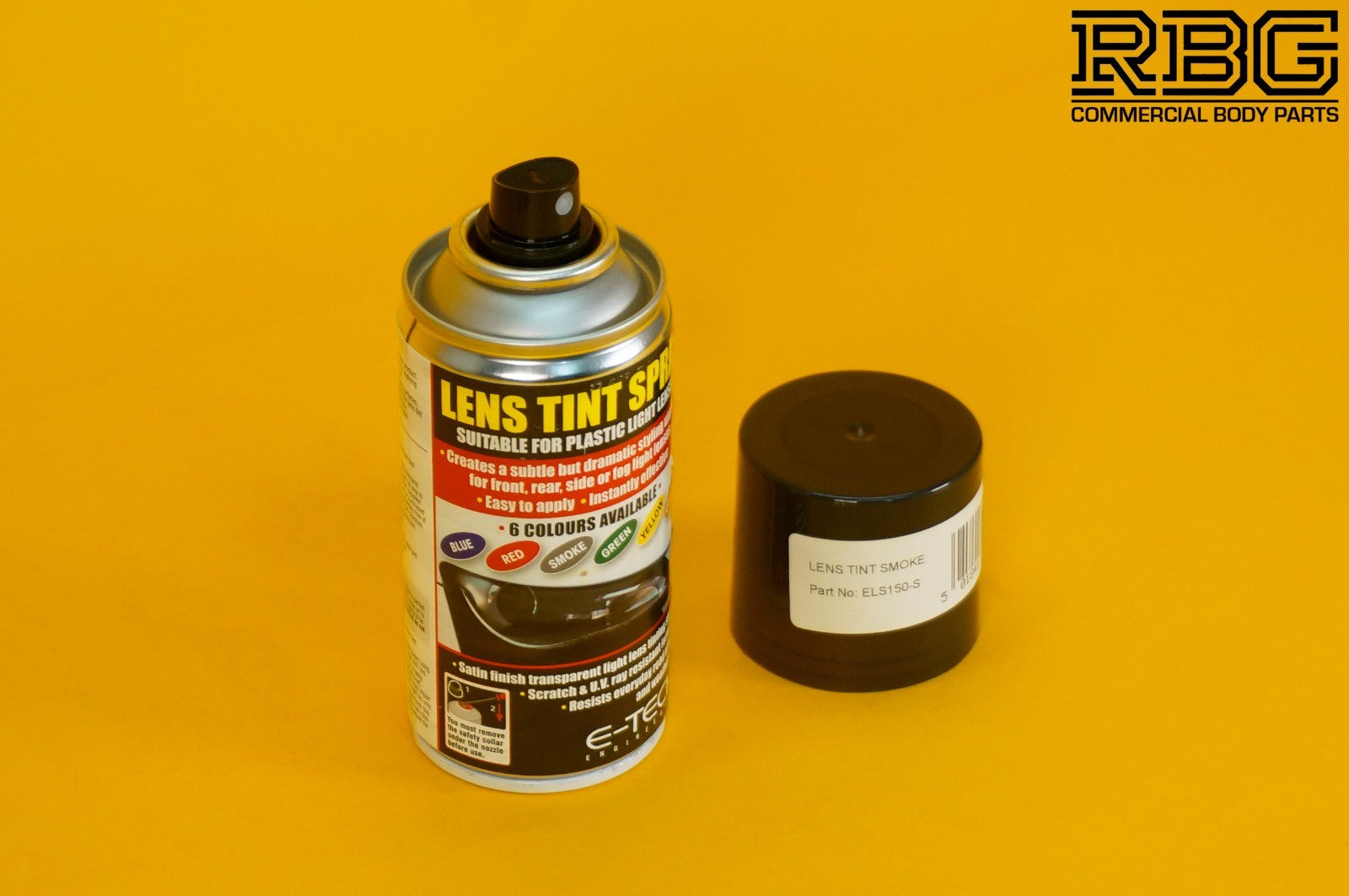 Lens Tint Spray SMOKE BLACK Light E-TECH 150ML Aerosol Glass Plastic Headlamp