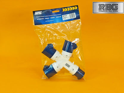 3 Way Hook-Up Splitter 230V 16 Amp Mains Electric Adaptor for Camping Caravan UK